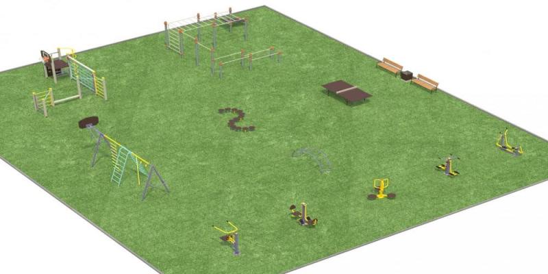 Дизайн проект спортплощадки разновозрастной  в Пскове