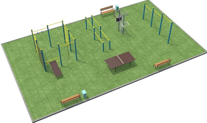 Проект спортплощадки 170 метров в Пскове в Пскове