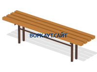 Лавочка без спинки МАФ 1601 в Пскове