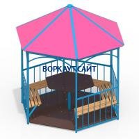 Беседка со столом, лавками и полом МАФ 4123 в Пскове