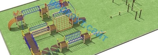 Проект спортплощадки с полосой препятствий в Пскове