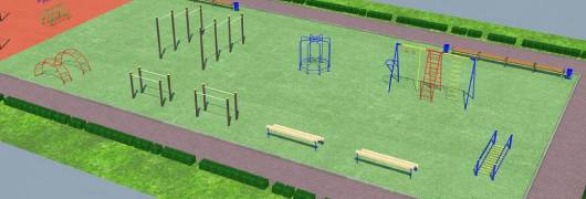 Проект детско-спортивной площадки для школы - детсада в Пскове