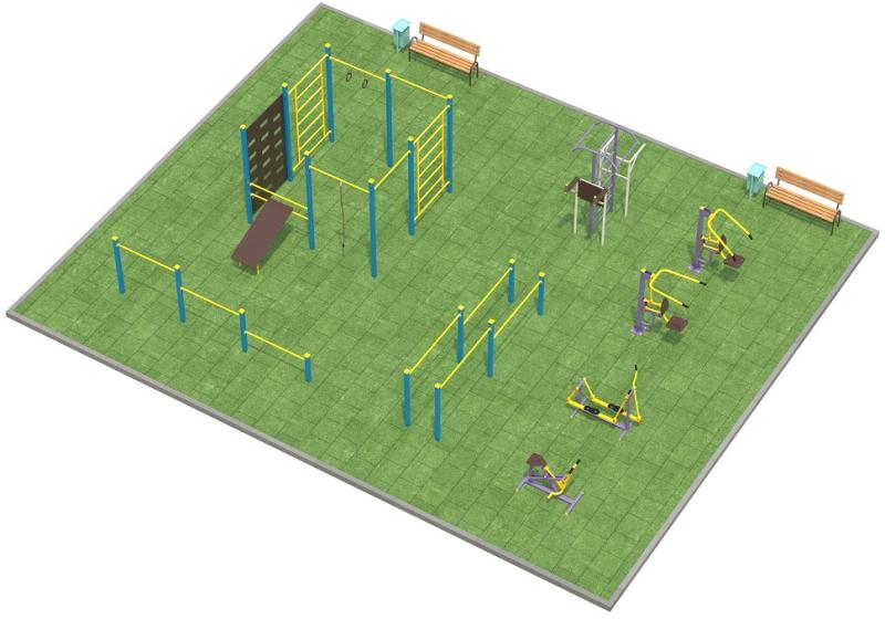 Проект спортплощадки 150 метров в Пскове в Пскове