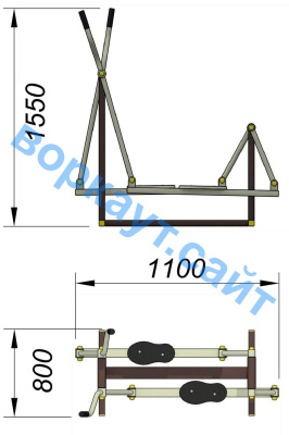 Уличный тренажер "Лыжник" УТ 008 в Пскове