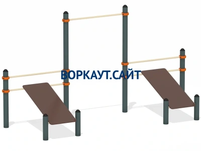 Воркаут с турником и двойной скамьей для пресса ВС-28 в Пскове