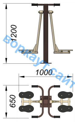 Уличный тренажер "Маятник" УТ 004 в Пскове