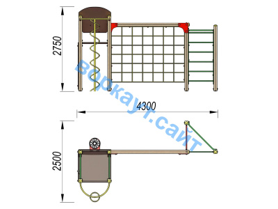 Детский спортивный комплекс Игровой ДСК 3111 в Пскове Детский спортивный комплекс Игровой ДСК 3111 в Пскове