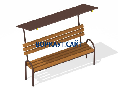 Лавочка под навесом МАФ 1607 в Пскове