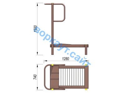 Уличный тренажер Беговая дорожка УТ 009 в Пскове