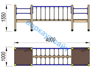 Детский спортивный комплекс Мост ДСК 3113 в Пскове