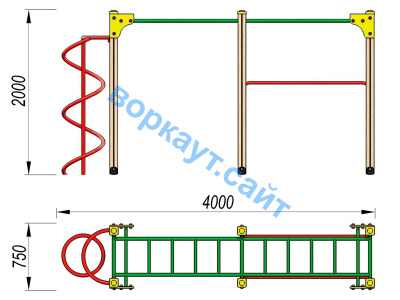Детский спортивный комплекс ДСК 3104 в Пскове