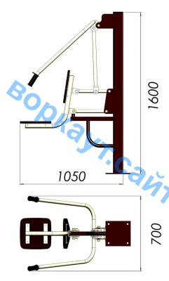 Уличный тренажер "Жим от груди" УТ 002 в Пскове
