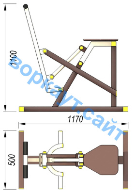 Уличный тренажер "Наездник " УТ 006 в Пскове