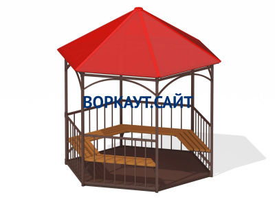 Беседка с лавками и полом МАФ 4122 в Пскове