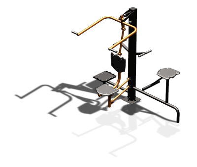 Уличный тренажер "Верхняя тяга Твистер стоя Твистер сидя" УТ336 в Пскове