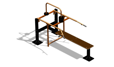 Силовой уличный тренажер  "Горизонтальный жим"  УТ402 в Пскове