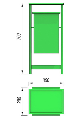 Урна с крышкой МАФ 1631 в Пскове