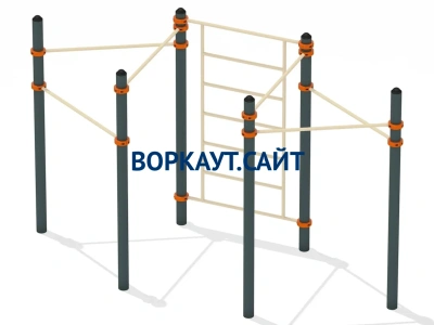 Воркаут турник разноуровневый с шведской стенкой ВС-25 в Пскове