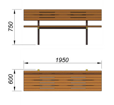 Диван уличный МАФ 1608 в Пскове