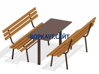 Дачный комплект из 2 лавочек и стола МАФ 1620 в Пскове