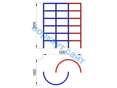 Шведская стенка полукруглая ДСК 3503 в Пскове